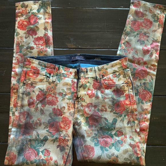 Fidelity Boot Cut Floral print Jean - Picture 2 of 2